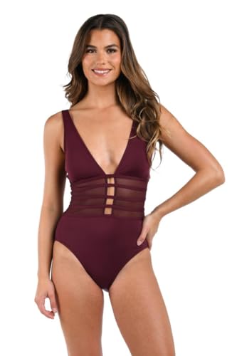 [La Blanca] s[X Island Goddess Mesh Over the Shoulder One Piece Swimsuit fB[X _[N`F[ 12