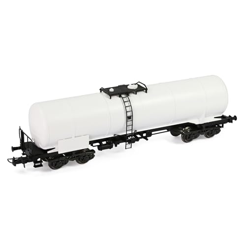 C8768 1 Unit 1:87 HO Scale Tank Wagon European Style Coupler Model Trains Oil Tank Car (White)