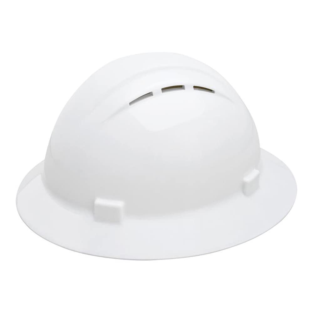 Delta Plus Americana Vent STD Full Brim with 4-Point, Slide Lock Suspension, White, 6.5-8 (WEL19331WH)