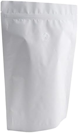 BAP 4 oz Matte White Stand Up Pouch with Valve for Coffee (100 pcs)