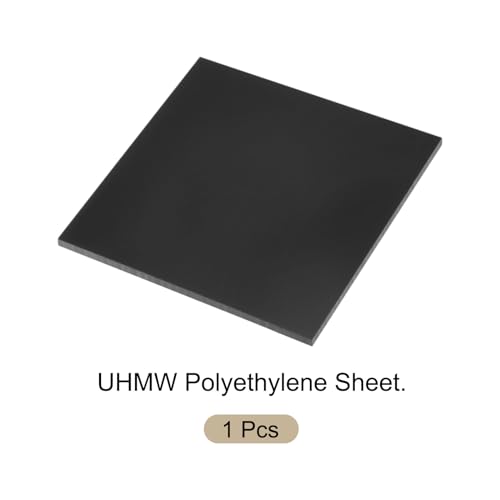 Image of 6 x 6 Inch UHMW Polyethylene Sheets, 5 /32 Inch Thick Ultra High Molecular Weight Black Plastic Sheet [for Home, Industrial]