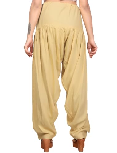 Image of FASHION GALLERY Women's Rayon Relaxed Fit Patiala Salwar with Full Length Drawstring Closure Type and Flexible Waist | Patiala Pant for Woman Free Size Fit Upto XXL