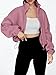 AUTOMET Womens Fleece Jackets Zip Up Oversized Sweatshirts Winter Clothes Long Sleeve Crop Sherpa Fall Outfits Fashion HotPink L