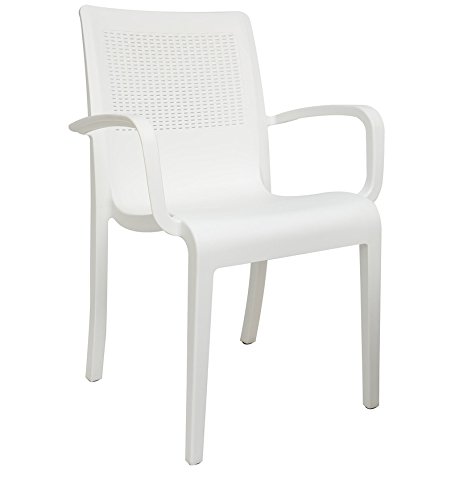 Image of Cello Ecstasy Elegant Set of 4 Chairs (White) | Strong and Durable | Easy to Clean | Chair for Living Room, Bed Room, Kitchen, Office Room, Outdoor | 3 Years Warranty