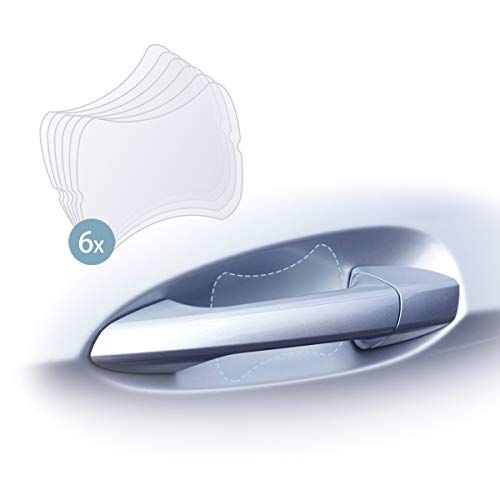 AIEVE - Lámina Protectora para Manilla de Puerta de Coche, 6 Unidades, lámina Protectora de Pintura, Pegatinas para Tiradores de Puerta de Coche (Transparente)