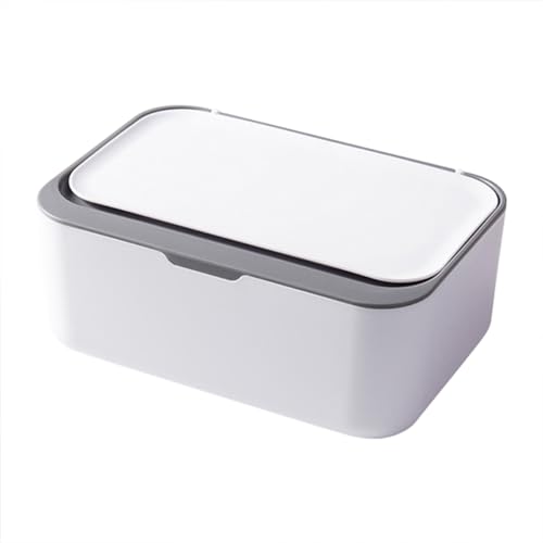 ウェットティッシュボックス 厚型対応 蓋付き クリエイティブなウェットティッシュボックス大容量取り外し可能な家庭用ドライおよびウェットティッシュボックス密閉防塵マスク収納ボックス省スペースの整理と収納 ワンタッチ開閉 乾燥を防ぐ 除菌 シート おしりふき