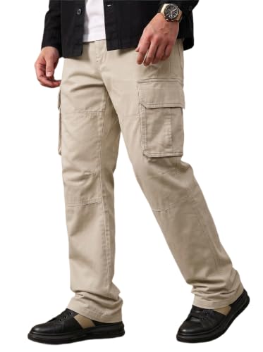 Image of Amazon Brand - INKAST Men Multi-Pocket Cargo Pants Casual Fit Trousers Stylish Cargo Trousers