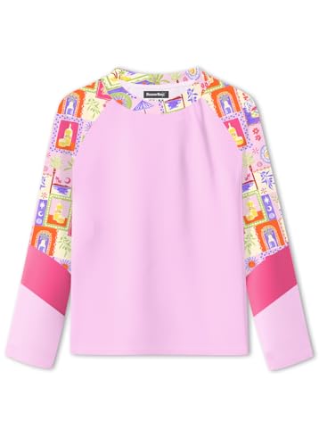 Image of BesserBay Girls Rash Guard UPF 50+ Raglan Sleeve Swim Shirt 6-14 Years