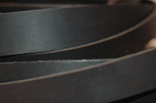 Price Leather Black Latigo Strip 1.25