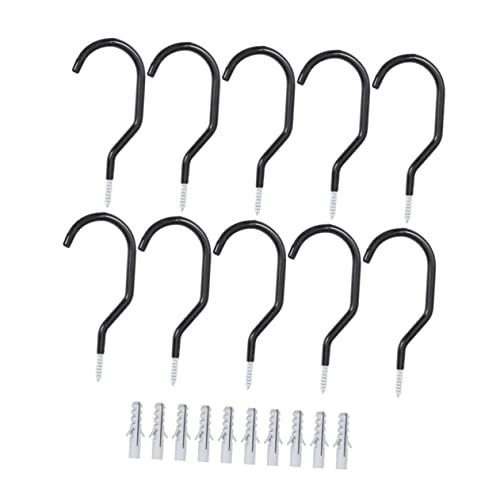 Angoily 10個 壁掛け用自転車フック ボルト付 頑丈スチール製滑り止めコーティング 大型で多用途対応 ロード マウンテン キッズバイク収納に