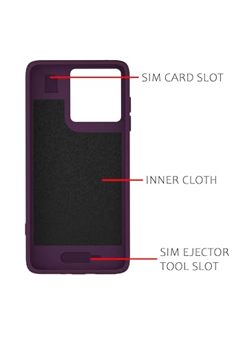 Image of amazon basics Back Cover for Motorola G67 Power 5G Soft Matte Silicone Mag-Safe Design (Mag-Safe Not Support) Camera Protection | Slim Fit Bumper Cover (Purple)