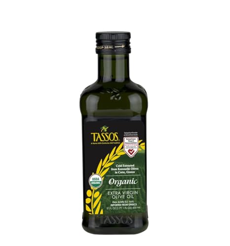 TASSOS Organic Extra Virgin Olive Oil, 17 FZ