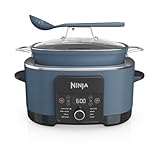 Ninja Foodi PossibleCooker PRO 8.5 Quart Multi-Cooker MC1001, with 8-in-1 Slow Cooker, Dutch Oven, Steamer & More, Glass Lid & Integrated Spoon, Make meals easy, Nonstick, Oven Safe Pot to 500°F, Blue