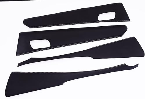 AP LAB エーピーラボ プリウス 50系 ドアパネル ブラックレザー フロント ドア リア カーアクセサリー インテリアパネル ドアトリム シルバーステッチ