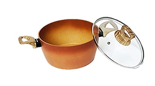 Neware TerraCotta Non-Stick Casserole with Lid 100% PFOA Free and Non Toxic (28CM) Cazuela Olla(7018-28)