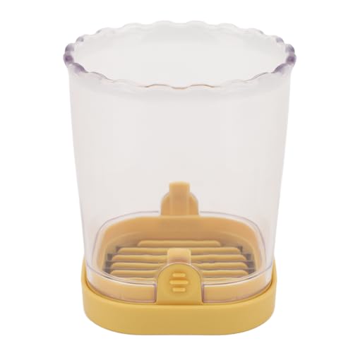 ANKROYU Corta de la taza de acero inoxidable herramienta de cocina multifuncional con placa de empuje para el trabajo de corte de verduras de fruta sin esfuerzo ahorrando seguro e (Amarillo)