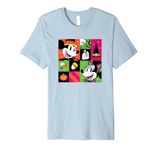 T-shirt Halloween Mickey Minnie vêtement coton col rond motif original