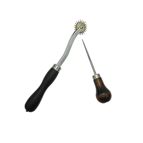 SEWACC Essential Sewing Tool Set Overstitch Wheel Scratching Wheel Spacer Holes Maker for Leather Craftwork