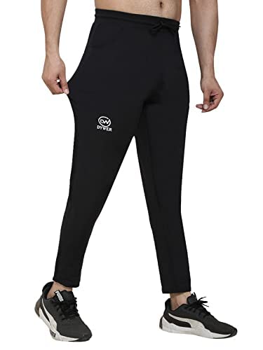 DYWER Stylish Stretchable Slim fit Trackpants for Gym, Yoga, Running, Polyster