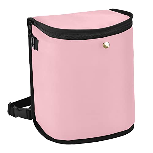Image of Wudan Small Car Trash Can Pink Accessories for Garbage Storage Organizer with Lid Waterproof Portable Auto and Truck Interior Seat Bin