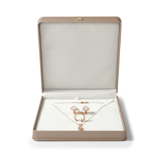Jewelry Set Gift Box Leather Necklace Gift Box For Necklace Earring Ring Bracelet Storage Display for Birthday,Valentine's Day Mother's Day Gifts