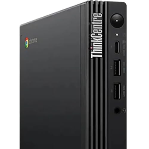 Image of Lenovo ThinkCentre M60q Chromebox Tiny Desktop Computer, Intel Celeron 7305 1.1GHz, 4GB RAM, 64GB eMMC, Chrome OS, Black