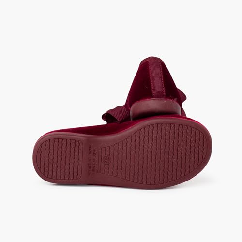 Girls Velvet Mary Jane with Faille Bow3