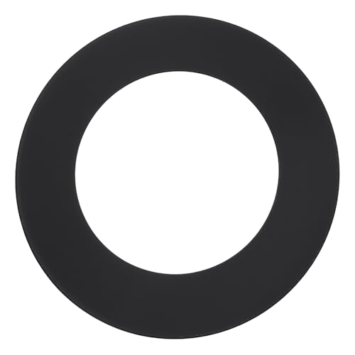 uxcell Goof Rings for 4" Recessed Lights, 4.25" ID 6.8" OD Steel Flat Goof Trim Ring Can Light Cover Plate Flush Mount Can Converter for Ceiling Wall Hole Decorative, Matte Black