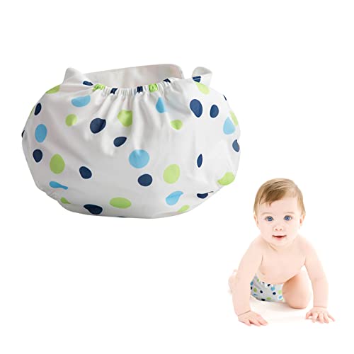 Pañales de Natación Reutilizables, Pañal Bañador, Bebé Pañal Lavable, Pañal De Natar Pantalones De Entrenamiento, Pañales De Baño Para Niños Niñas 0-3 Años, Blanco