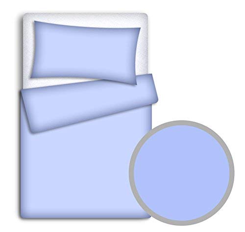Babymam BABY BEDDING SET PILLOWCASE + DUVET COVER 2PC TO FIT JUNIOR BED (Blue)