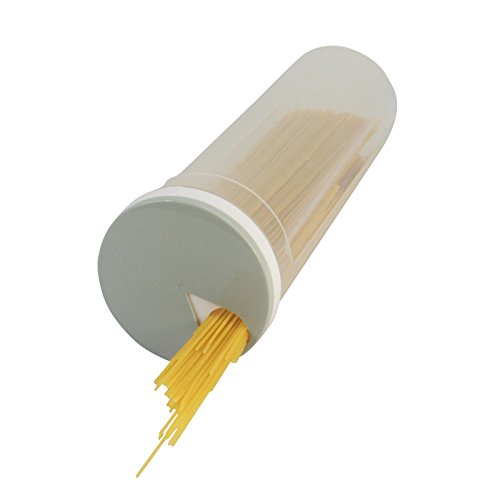 Dispenser per spaghetti, in plastica, con coperchio grigio rotante