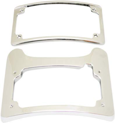Custom Dynamics Turn Signal Eliminator Kit™ for Harley Touring Models - Chrome LED illuminated, curved license plate frame and tail light mount (CD-TS-ELIM-C)