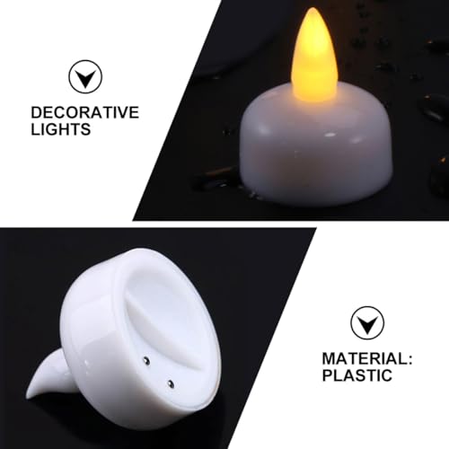 Velas LED flotantes para decorar bodas y estanques con luz cálida 3