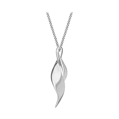 Tuscany Silver Srebro Sterling Twist łyżka wisiorek na łańcuszku o długości 46 cm / 18 cali