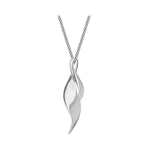 Tuscany Silver Srebro Sterling Twist łyżka wisiorek na łańcuszku o długości 46 cm / 18 cali