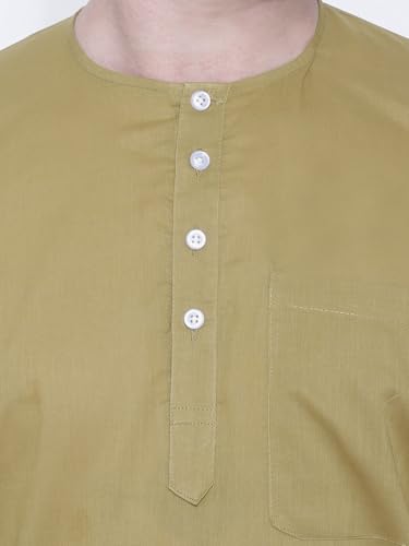Image of Rajubhai Hargovindas Men's Pure Cotton Short Kurta | Pack of 4 |