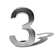 Hausnummer aus Edelstahl selbstklebend –Haustür nummer Höhe 12 cm – Hausnummern zum Kleben– Design-Hausnummernschild selbstklebend(8). (3)