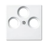 Herkunftsland:- Deutschland Busch-Jaeger 1743-03-914 Zentralscheibe Antenne 3-fach Radio/TV/SAT alpinweiß balance SI