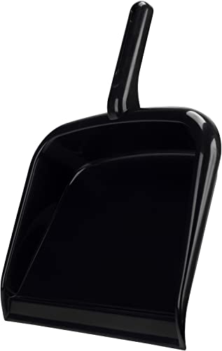 Image of SPARTA Handheld Dustpan with Handle, Cleaning Essentials for Home and Commercial Use, 10 inch, Black