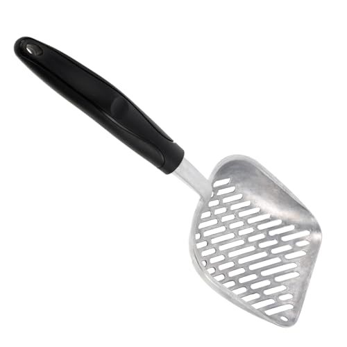 Garneck Stainless Steel Cat Litter Scoop Durable and Cat Litter Shovel for Easy Waste Cleanup Tool for Pet Owners White Finish for Stylish Cleaning