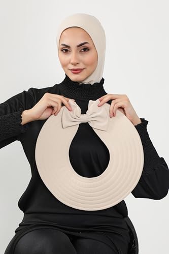 Aisha's Design 3 in 1 Modest Hijab Swim Set Quick Dry Full Coverage Pool Beach Headwear 3-Pack: Swim Turban Cap + Detachable Visor Turban + Detachable Visor Turban3