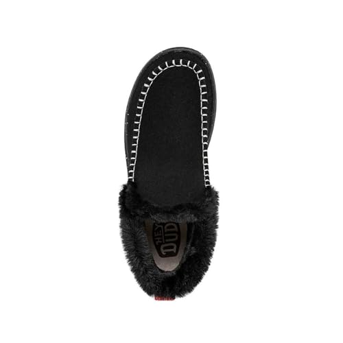 Hey Dude 40208-001W6 Denny Faux Shearling Black W64