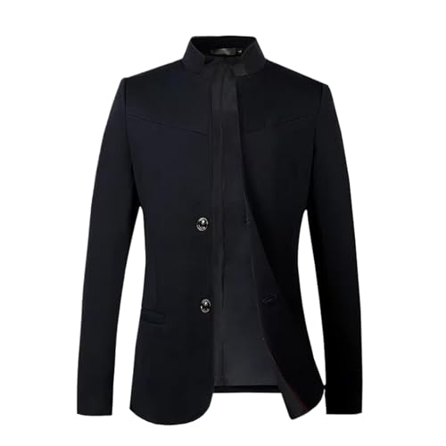 Spring/Autumn black1 Collar Blazer Coat Men Slim Fit Jacket Men's Suit4