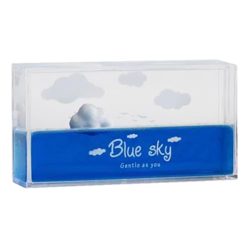 Unsinkable Drift Decor, Desktop Fluid Cloud Figurine, Relaxing Collectible Ornament, Nature Inspired Tranquility, Clear Floating Design, Perfect for Coffee Table, Fireplace 3.82x1.14x2.05 Inches