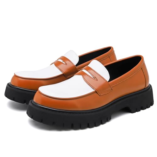 Men's Fashion Color - Block Loafers, Versatile Casual Footwear - Suitable for City Commutes, Leisure Walks & Everyday Use