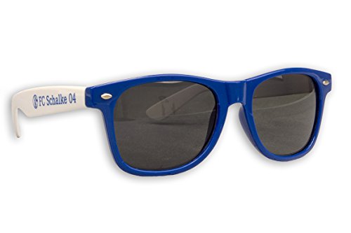 Blueprint Cologne FC Schalke 04 Sonnenbrille S04 Fanbrille verschiedene Varianten (Ohne Logo Blau-Weiß)
