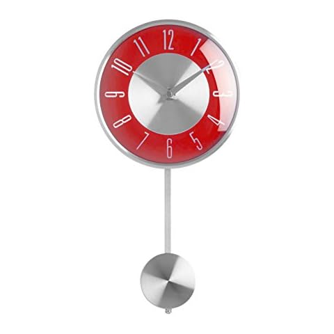 Premier Housewares Red Pendulum Wall Clock Cover