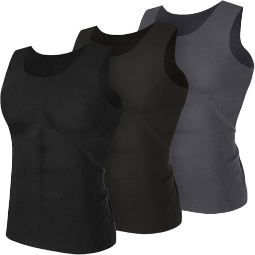 Toulite 3 Pcs Thermals for Men Tank Top Winter Thermal Sleeveles Shirts Men Underwear Tops Warm Undershirt Base Layer Vest