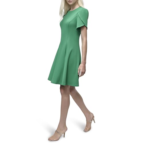 Image of DKNY Women's Tulip Sleeve Fit & Flare Mini Dress
