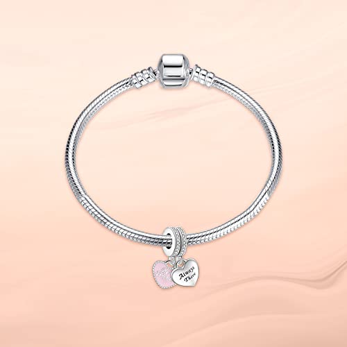 Abalorio de plata de ley 925 Annmors elegante para pulsera Pandora 2